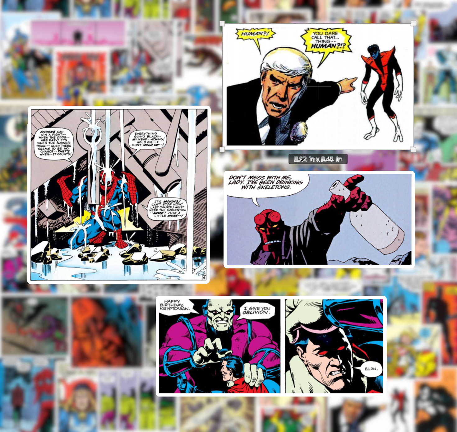 25/50 Comic Panel Sticker Pack – Waterproof Vinyl – Marvel DC Spiderman Batman