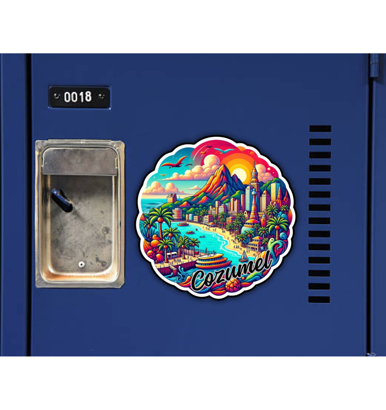 Cozumel Mexico Fridge Magnet or Laptop Sticker