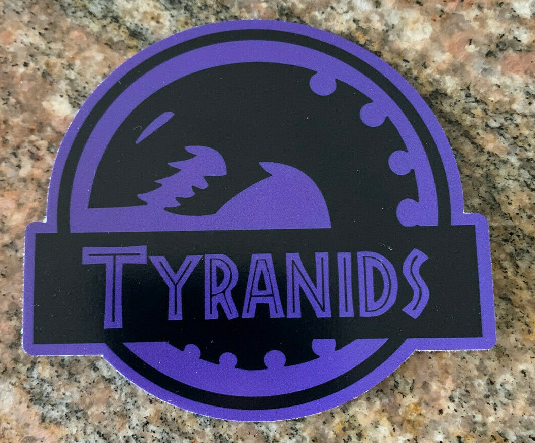 Tyranid Jurassic Park parody vinyl sticker decal