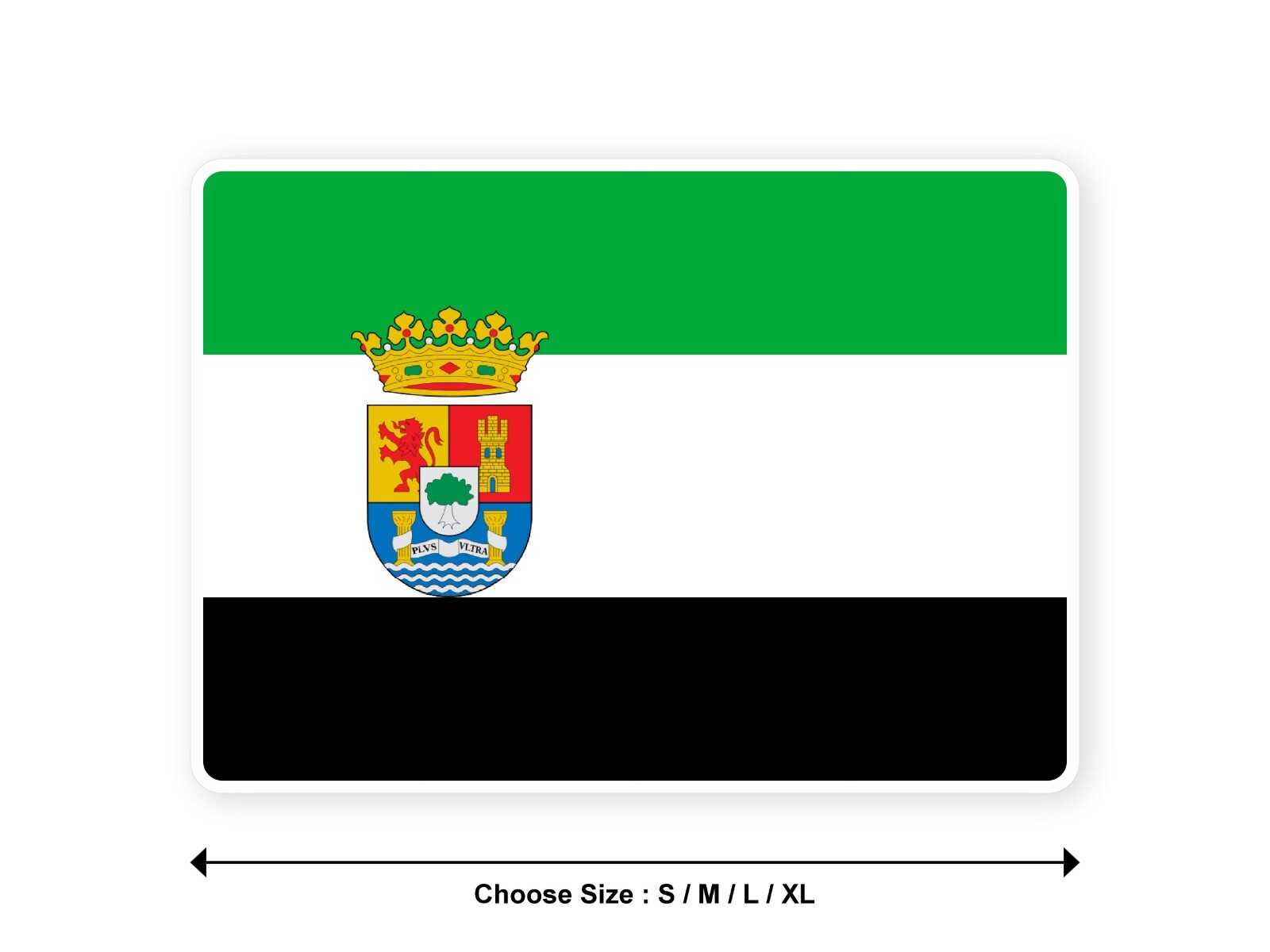 Sticker flag SPAIN EXTREMADURA spanish autonomous community decal