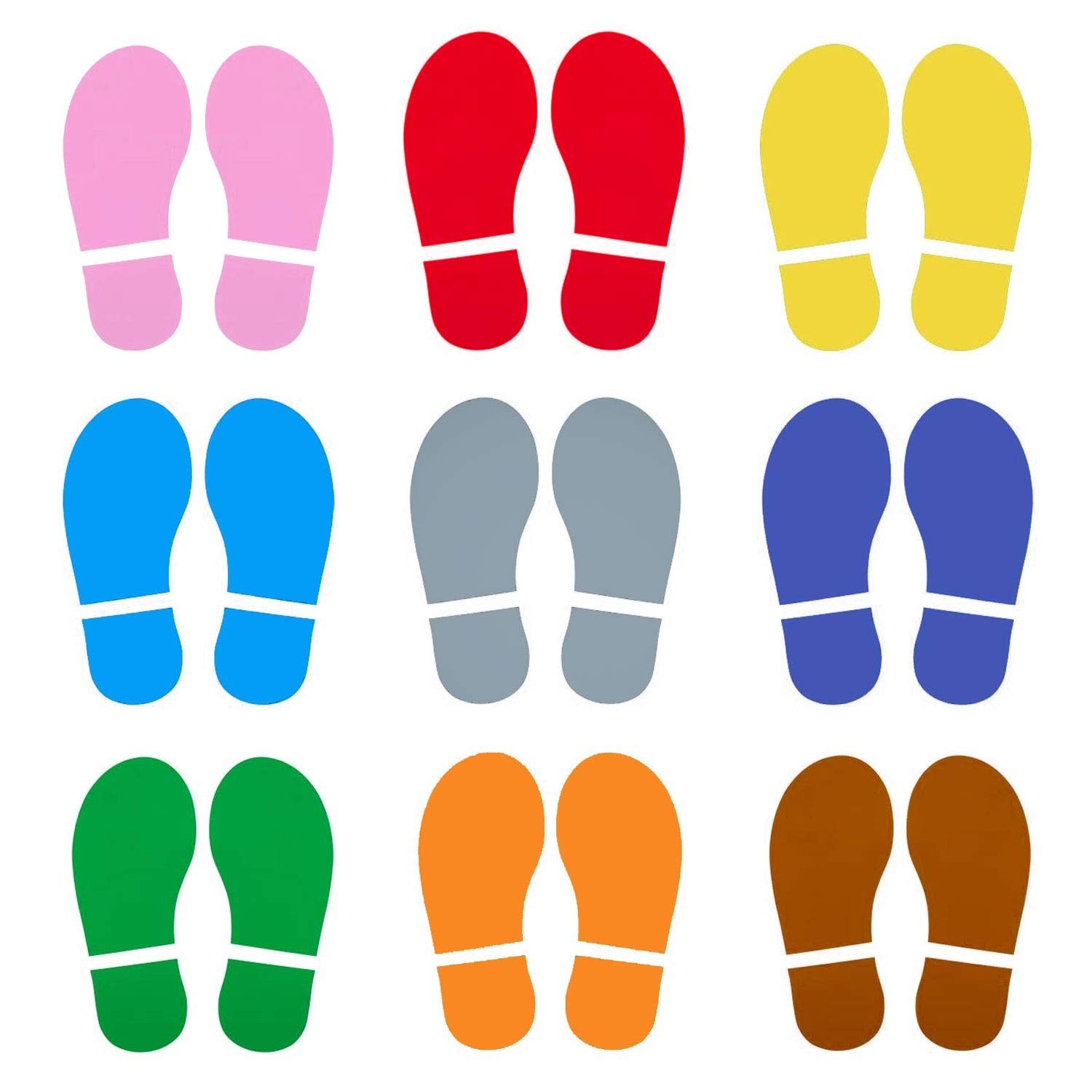 45 Pairs 90 Prints Kids Shoes Decals Footprint Stickers Decals Floor Wall Sta…