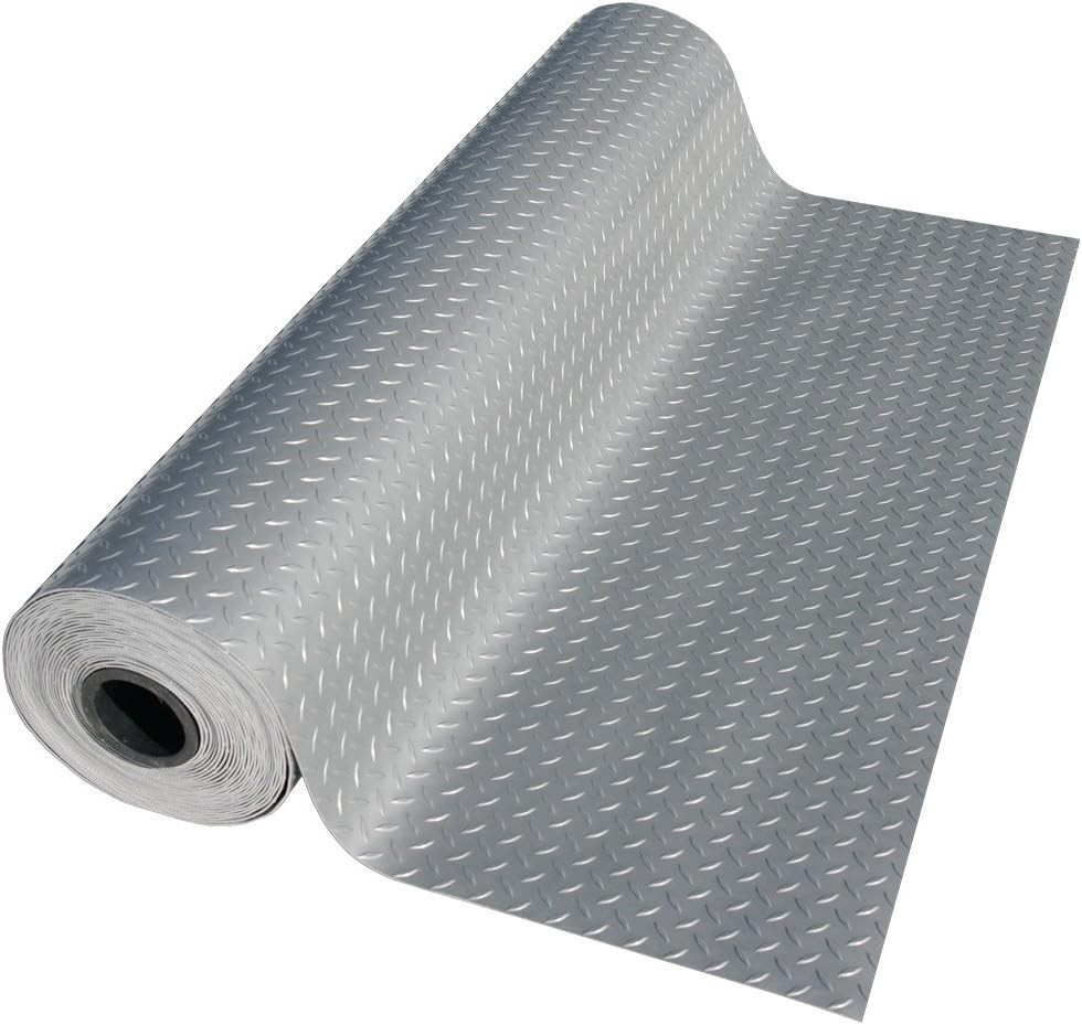 Lightweight, Slip-Resistant Diamond Plate PVC Flooring – 25ft Adjustable Length