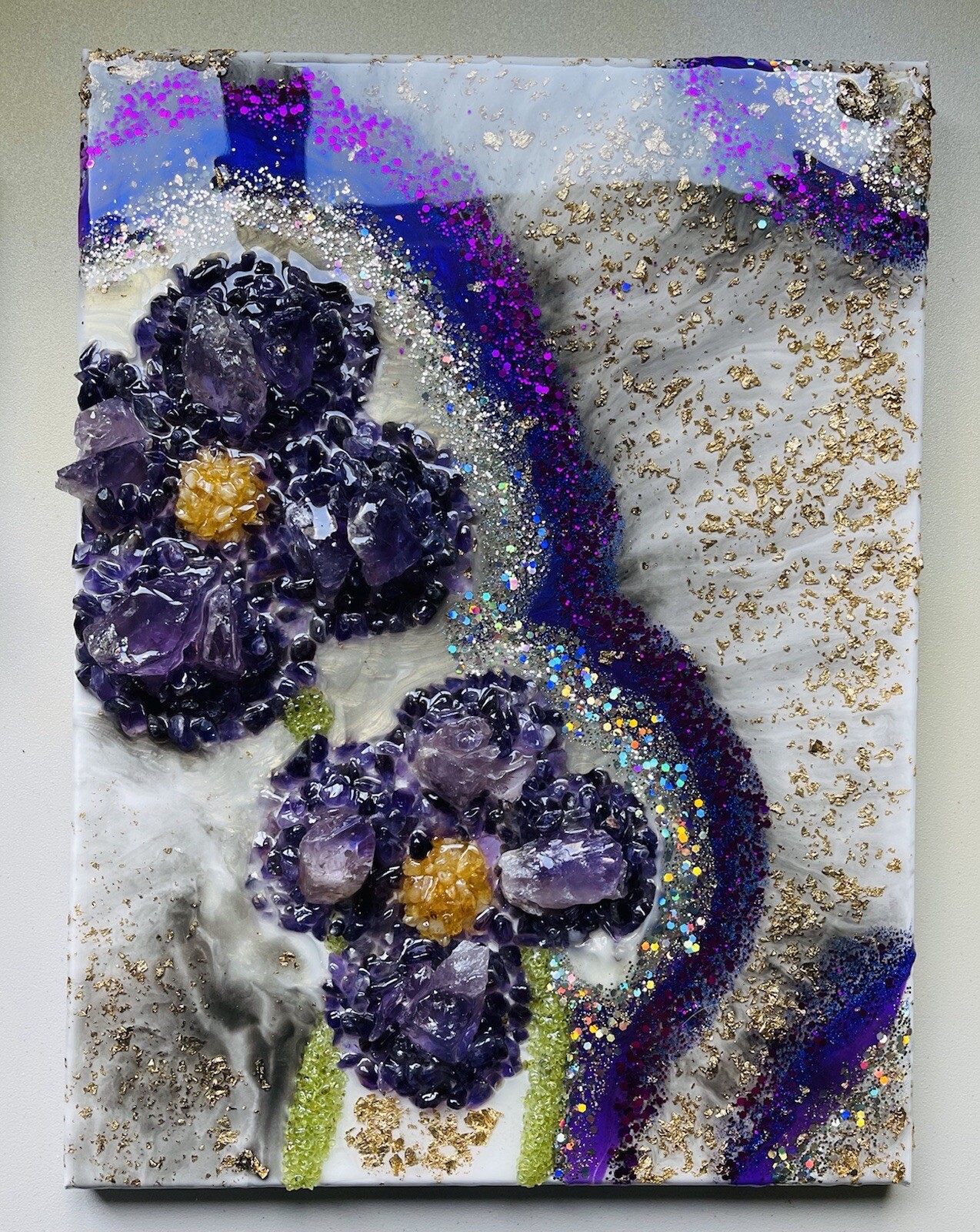 Amethyst Crystals Wall Decor