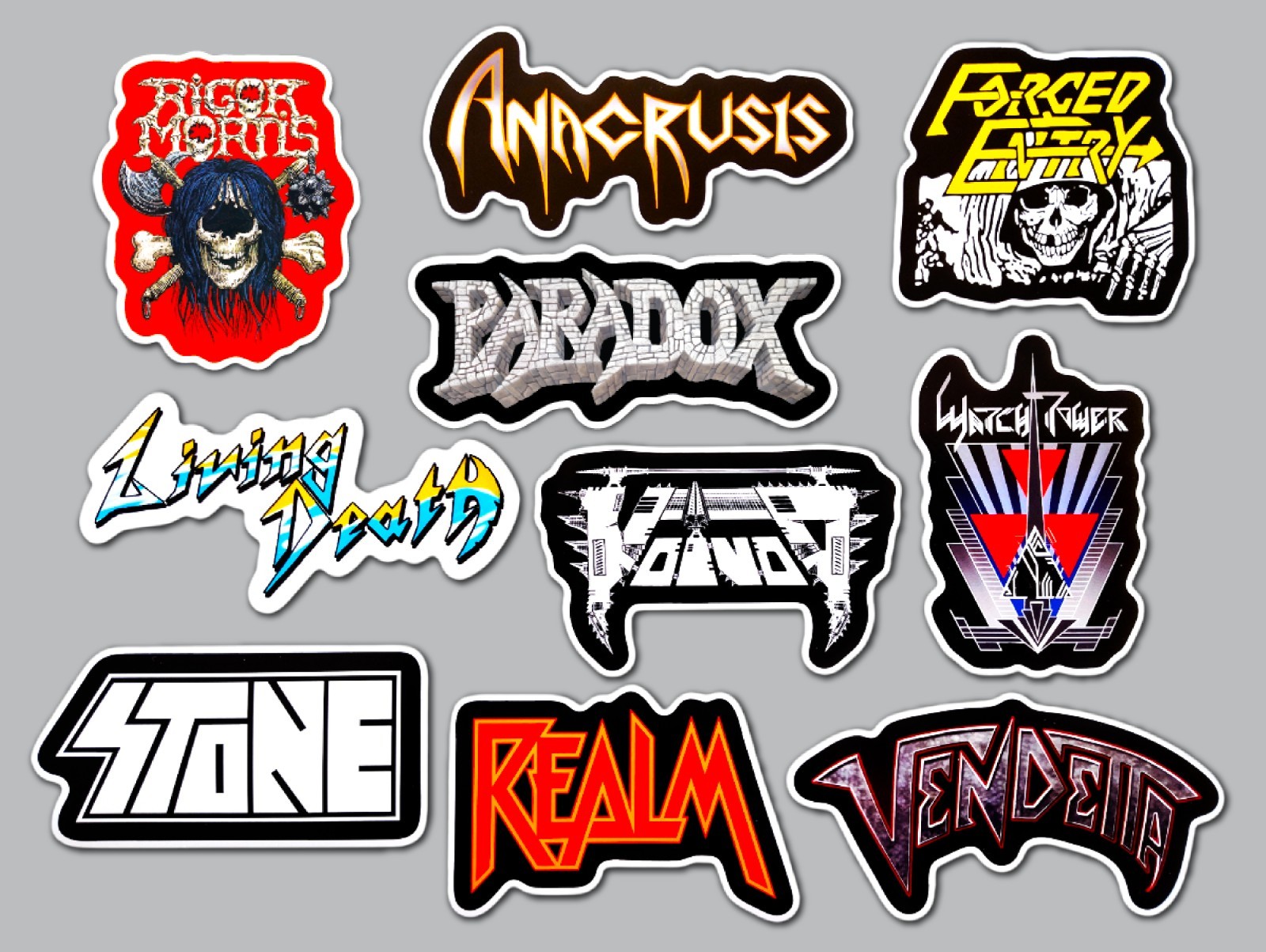 Thrash Metal Vinyl Sticker Lot (10 Pack) SET 7 voivod heavy speed death black