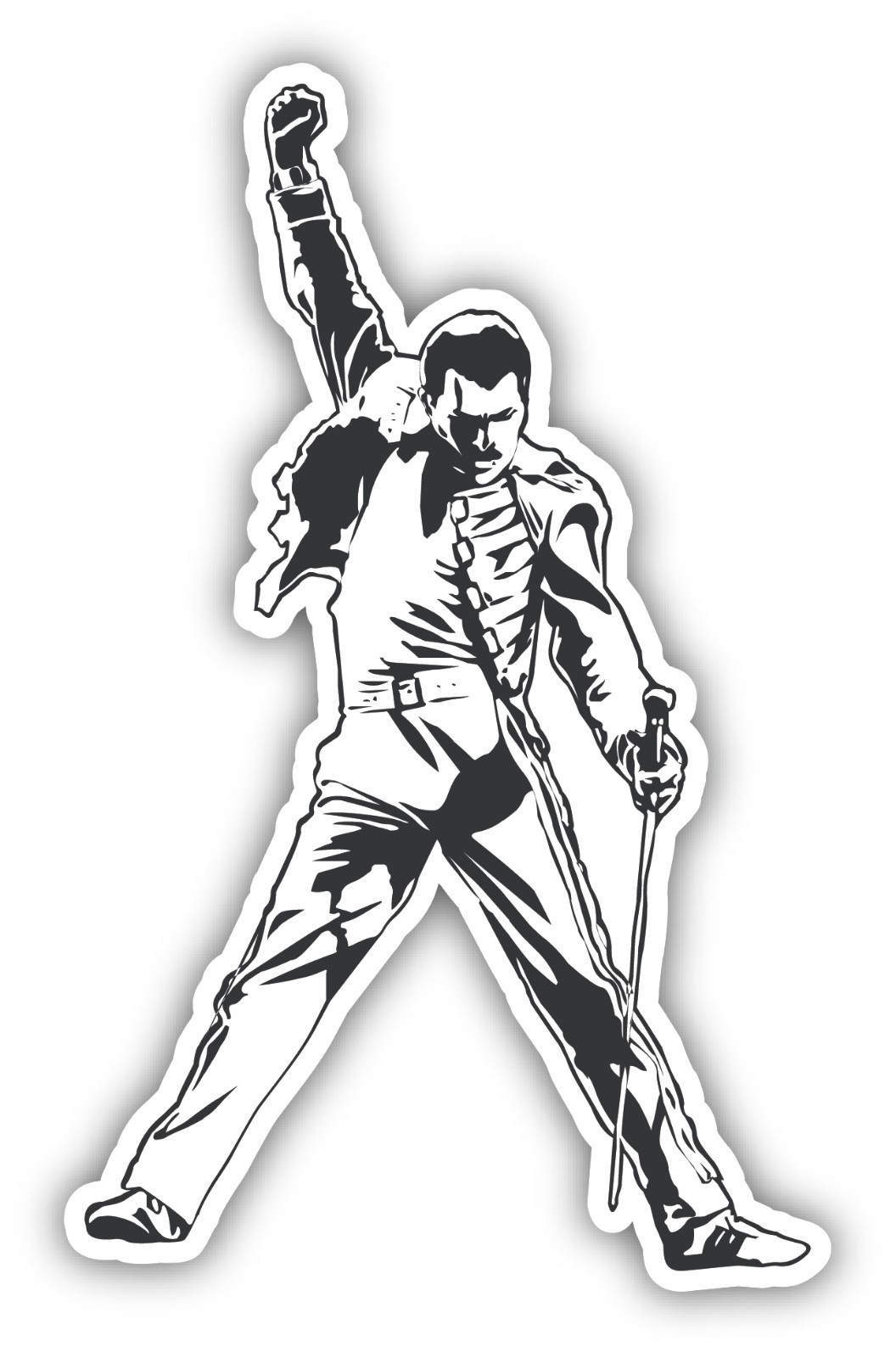 Freddie Mercury Queen Sticker Decal *3 SIZES* Legend Vinyl Bumper Wall