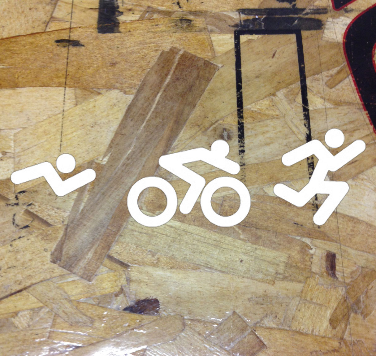 TRI Triathlon Marathon Graphic Swim Bike Run Sticker Decal Iron Window 70.3 140.