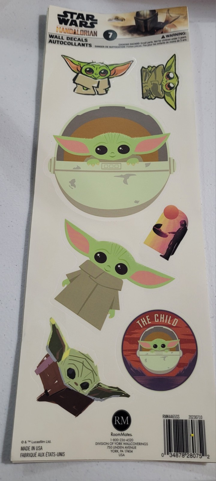 Star Wars Mandalorian Wall Decals Autocollants 2 New Packs Total Of 14 Decals