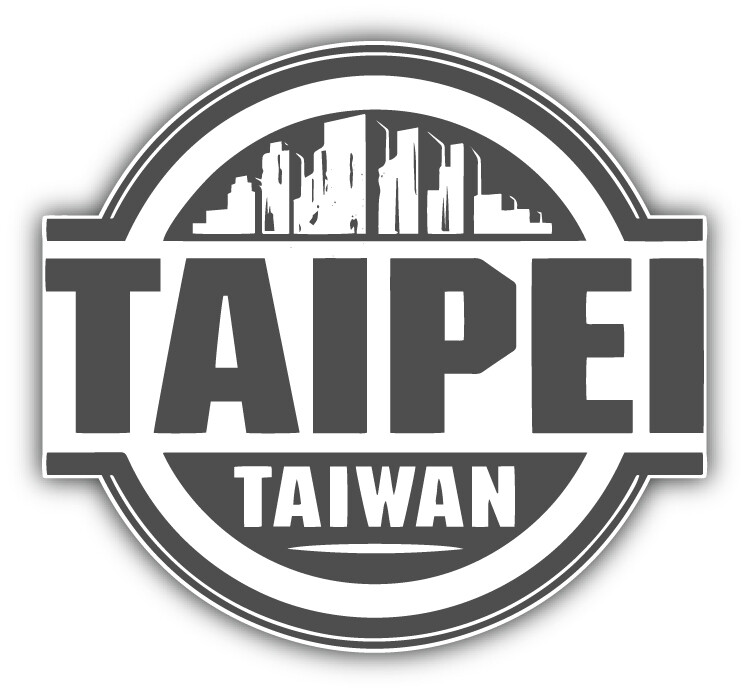 Taipei Taiwan Skyline Label Car Bumper Sticker Decal