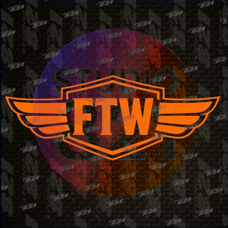 FTW winged Emblem Forever Two Wheels decal sticker