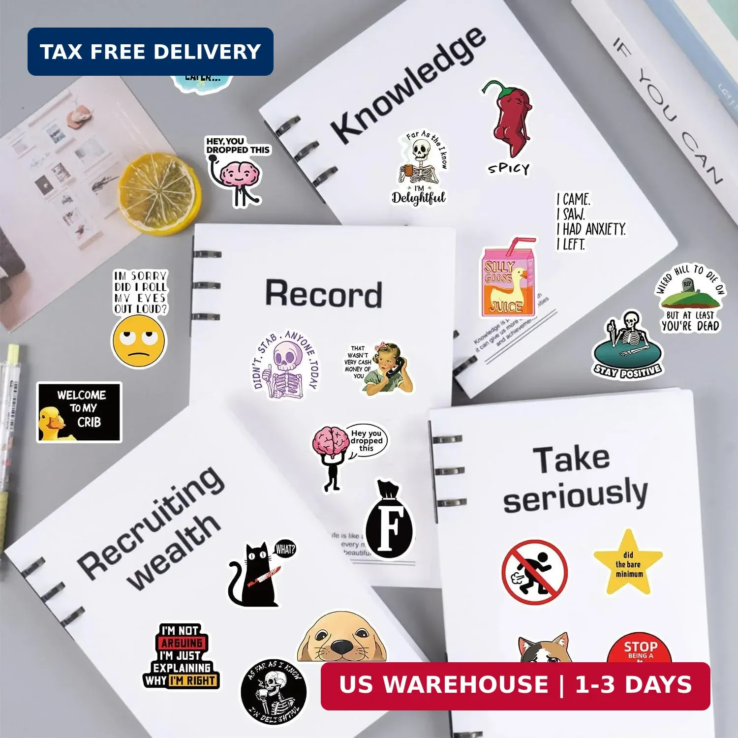 100 PCS Funny Stickers for Adults Snarky Meme Prank Meme Dirty Hilarious Sticker