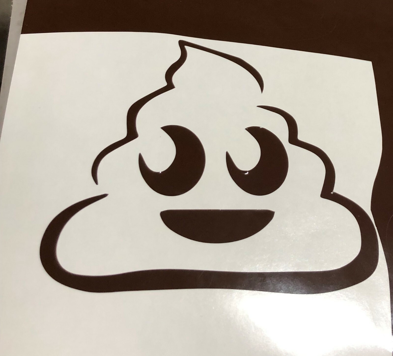 Poop Emoji Vinyl Decal Car Window Sticker You Pick the color FREE SHIPPING!!!