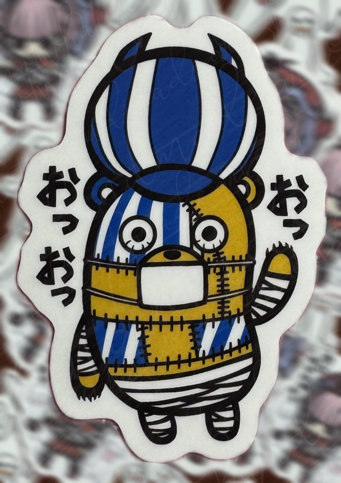 One Piece Perona Negatives Weatherproof Stickers
