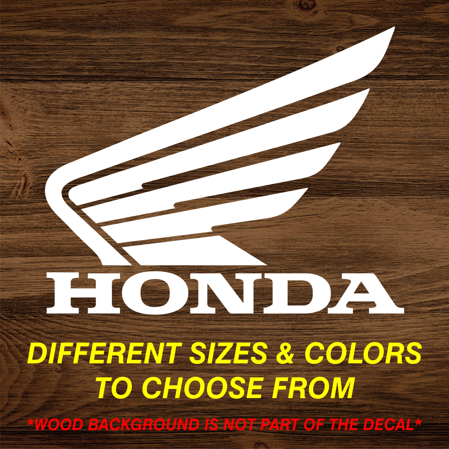 Honda Wing ATV MX Left – Vinyl Decal Sticker – CHOOSE Size & Color