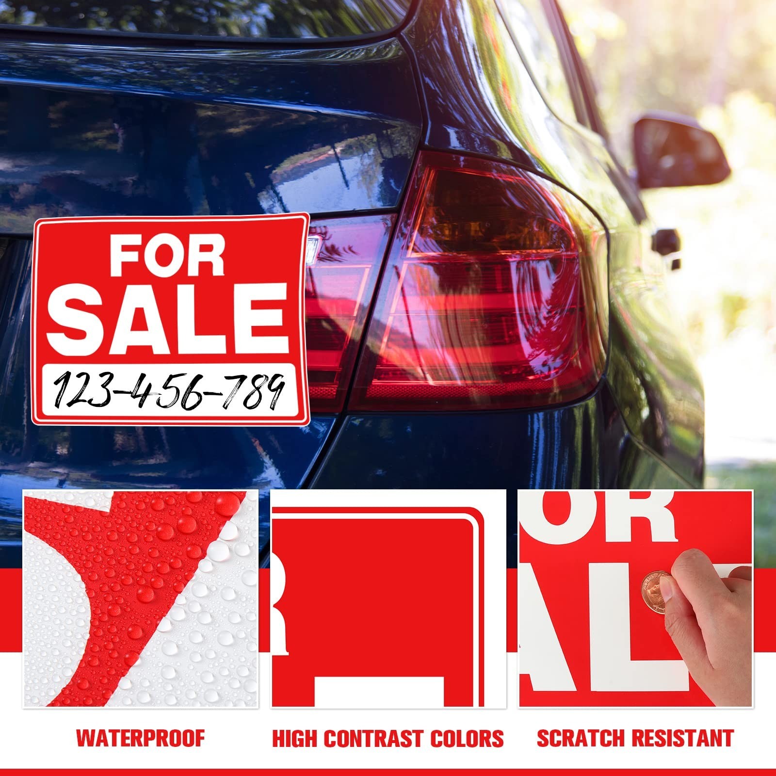 Seajan 25 Pcs for Sale Signs for Car 9 x 12 Inches Auto Sales Signs Vehicle, …