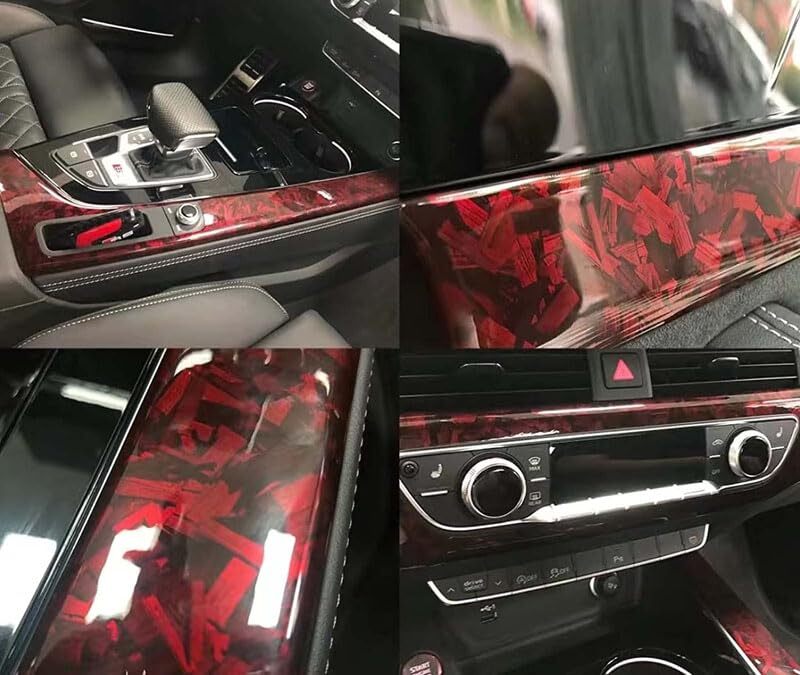 Forged Gloss Carbon Fiber Vinyl Wrap Roll Air Release Sticker Sheet Film for Car
