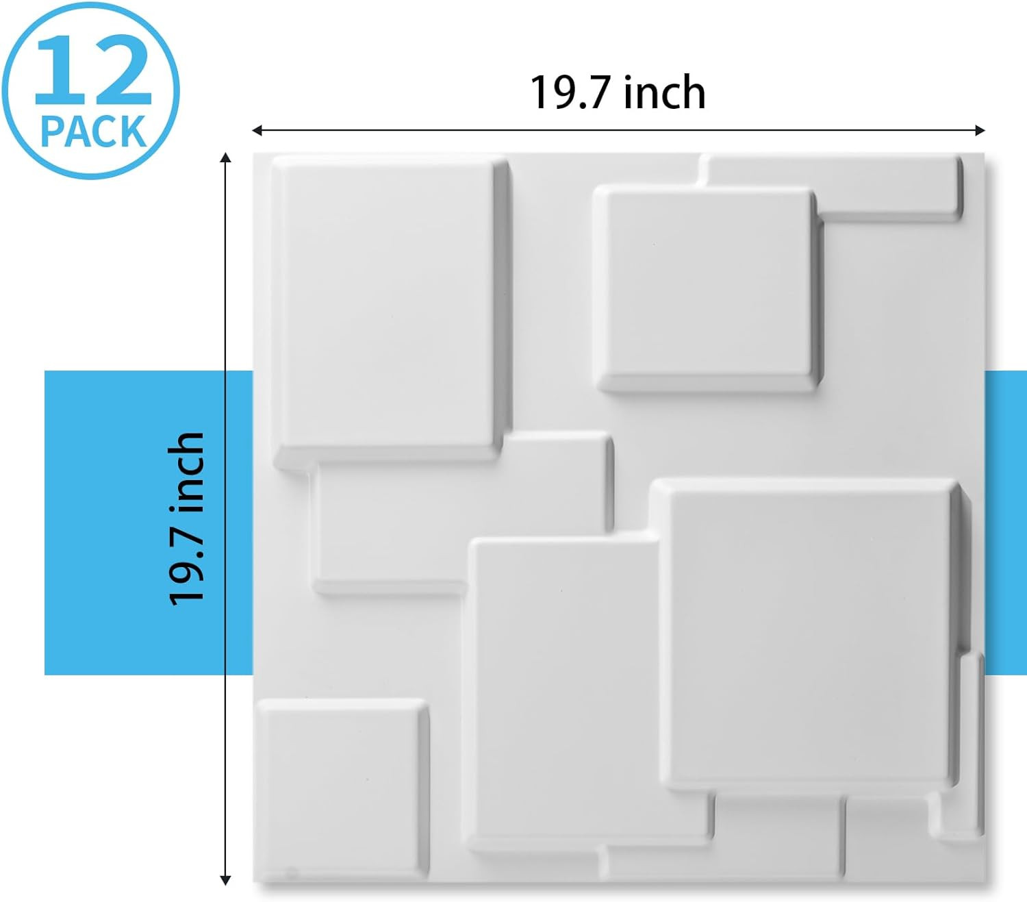 Stylish White PVC 3D Wall Panels – 32 Sq.Ft for Home & Business Decor