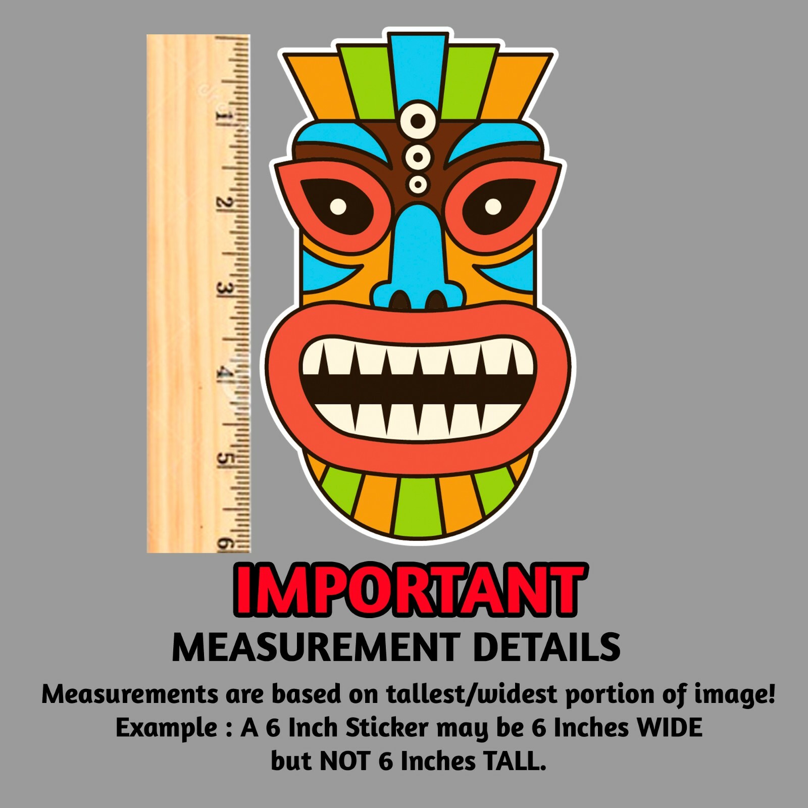 Tiki Totem Vinyl Stickers (General Use) – Multiple Style/Size Options