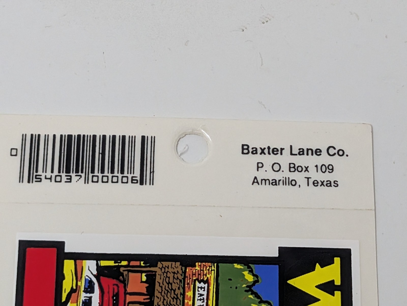 Vintage Baxter Lane Decal Wall Drug South Dakota Art Travel Cars State America