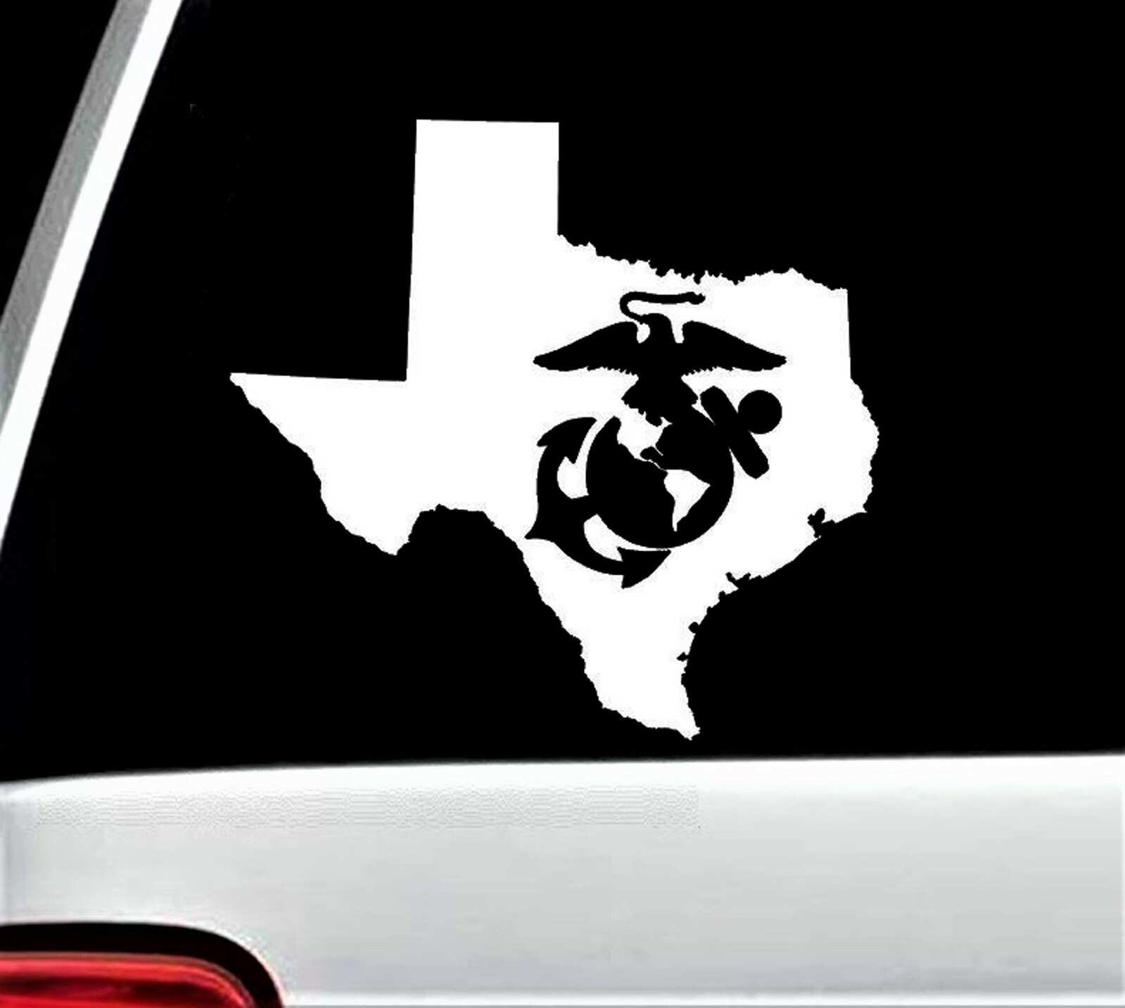 Texas State Eagle Globe Anchor Decal