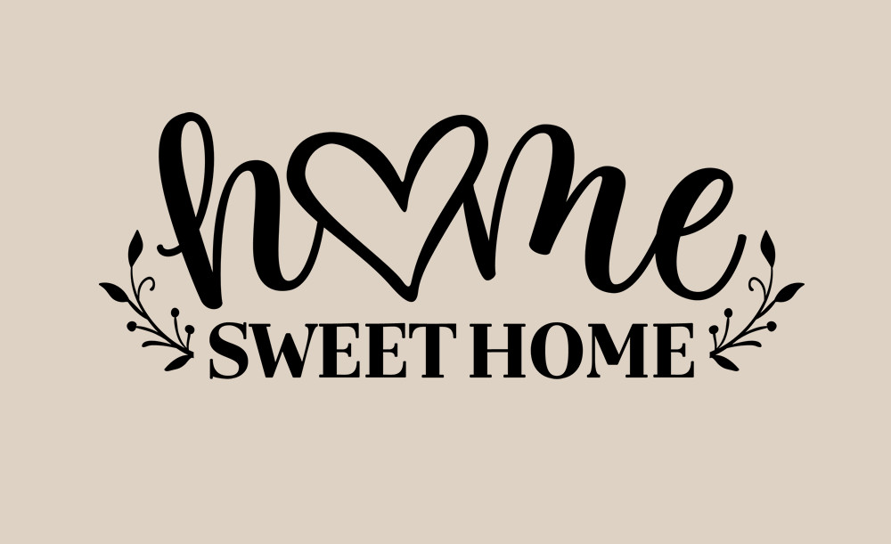 Home Sweet Home Wall Decal Vinyl Art in 3 Sizes