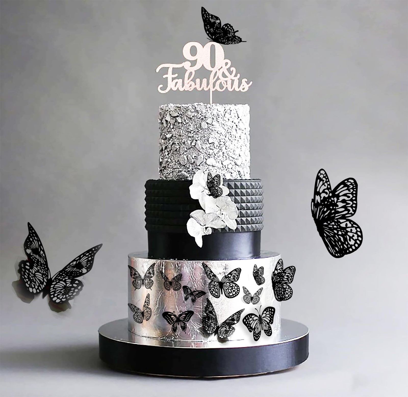 3D Black Butterfly Wall Stickers – 48 Pcs with 4 Styles & 3 Sizes, Removable …