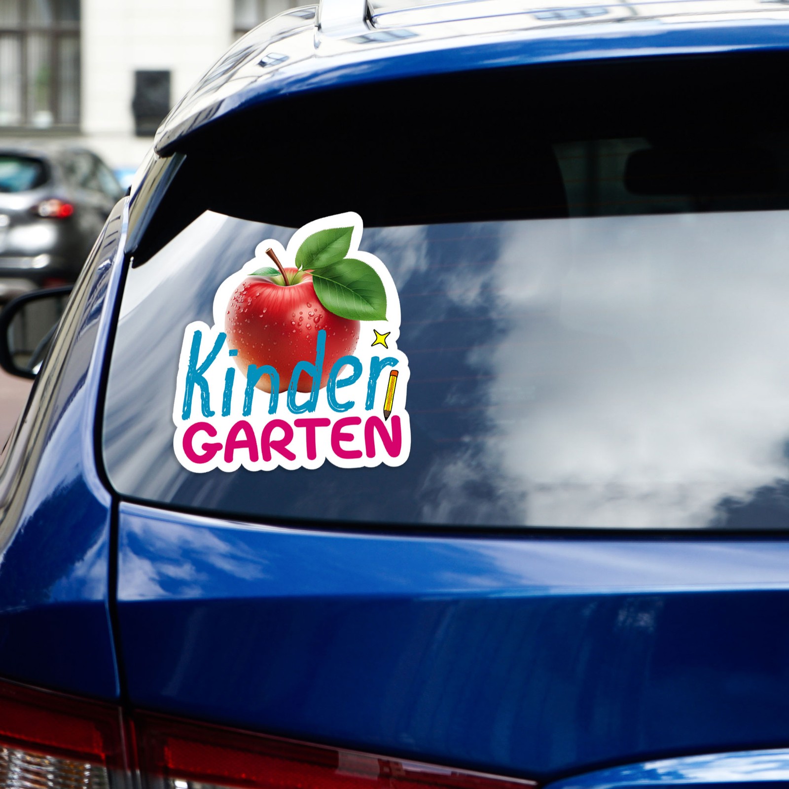 Kindergarten Apple – Vinyl Decal Sticker – Car Window Laptop – #917