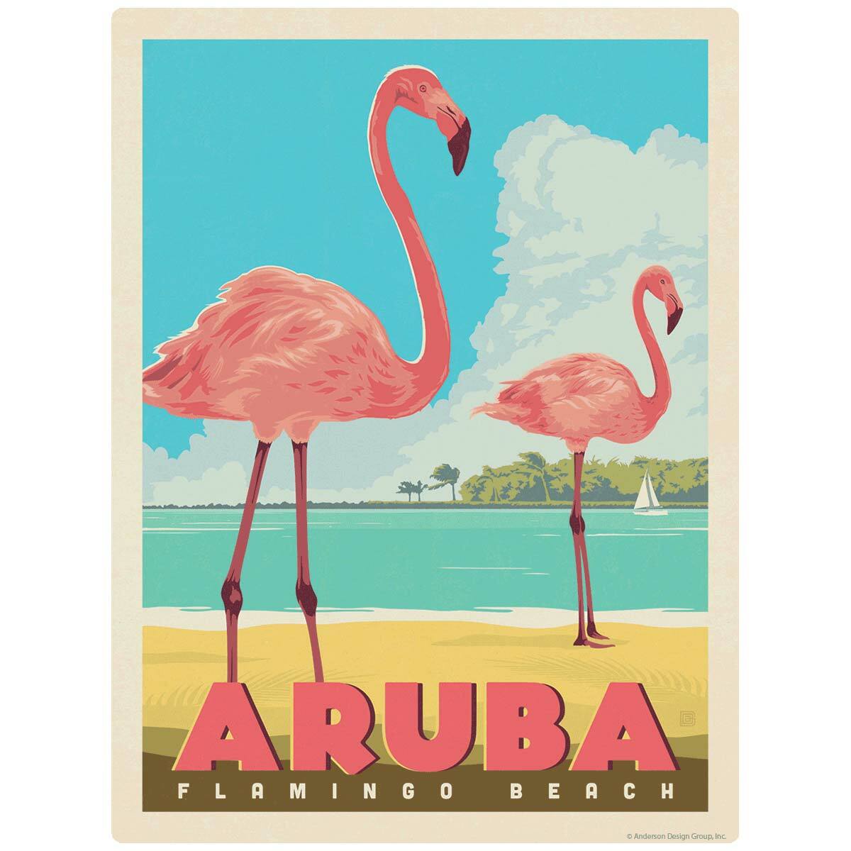 Aruba Flamingo Beach Decal Peel and Stick