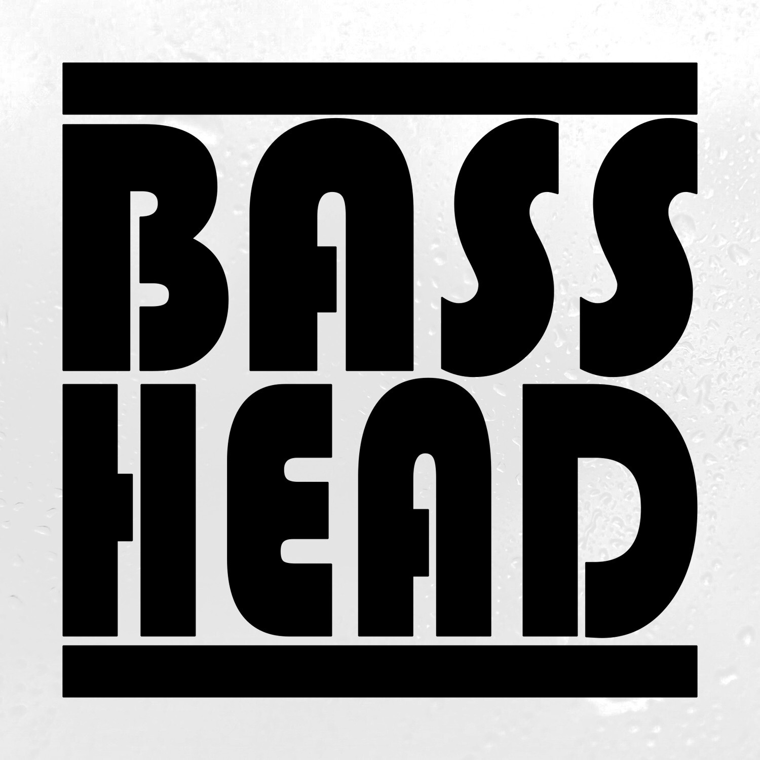 BASS HEAD -V1- Vinyl Decal Sticker – EDM Music Basshead Headbanger