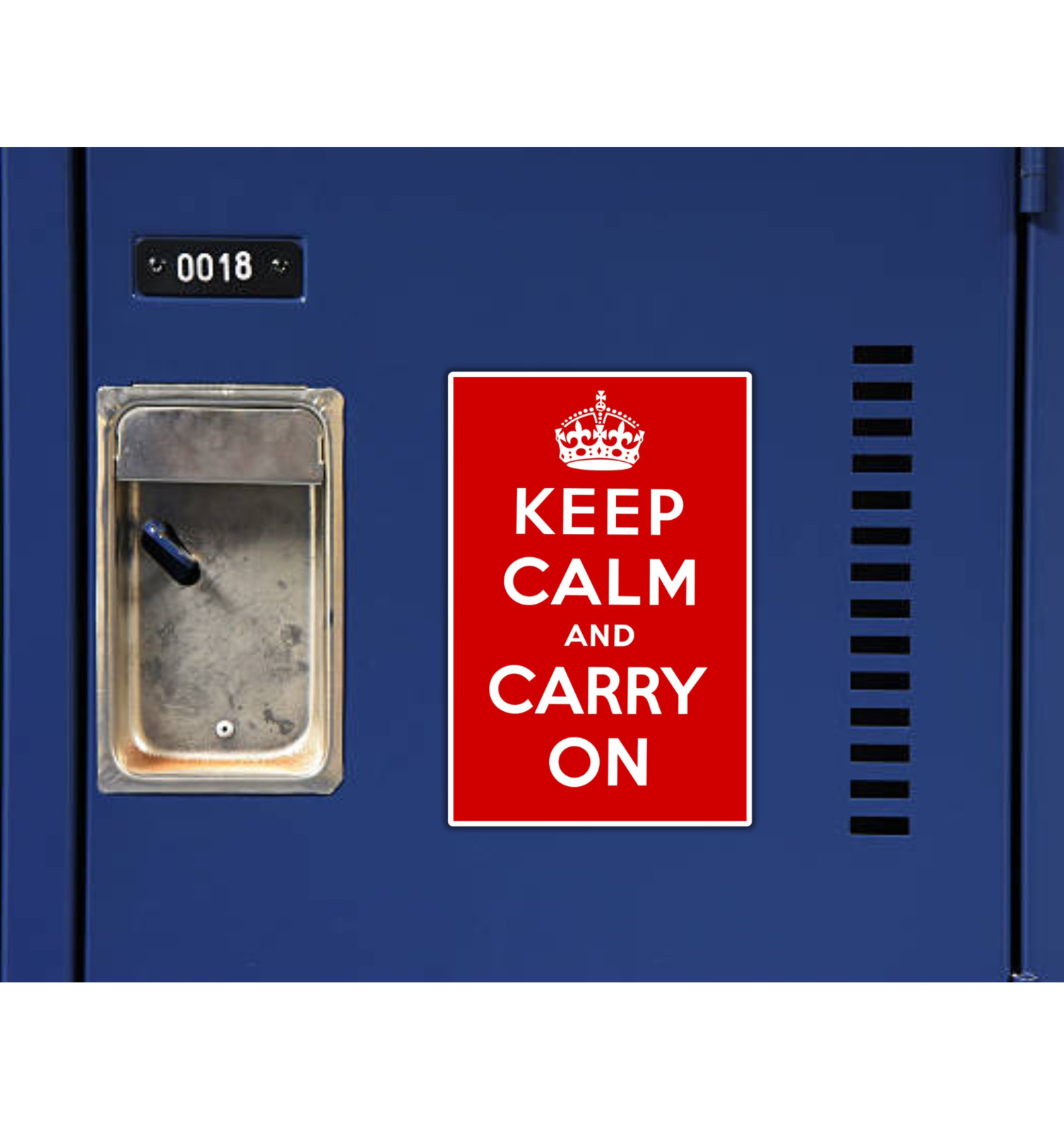 Keep Calm and Carry On Fridge Magnet or Laptop Sticker
