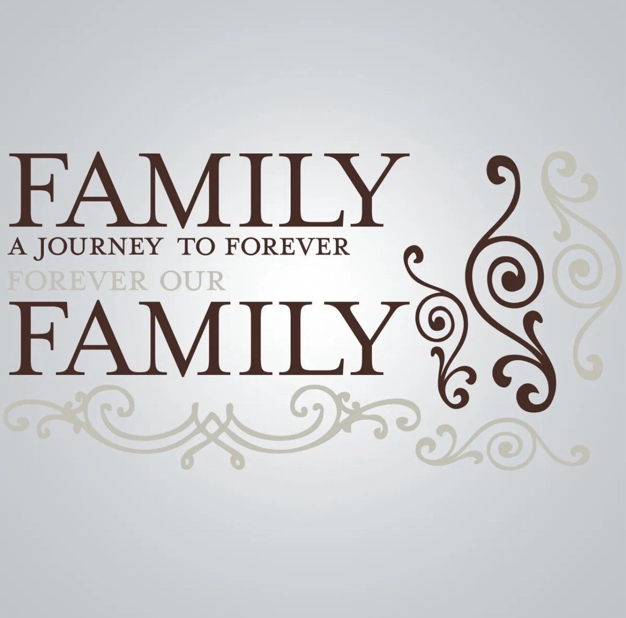 DCWV Decal Wall Art Sticker “ Family A Journey To Forever”