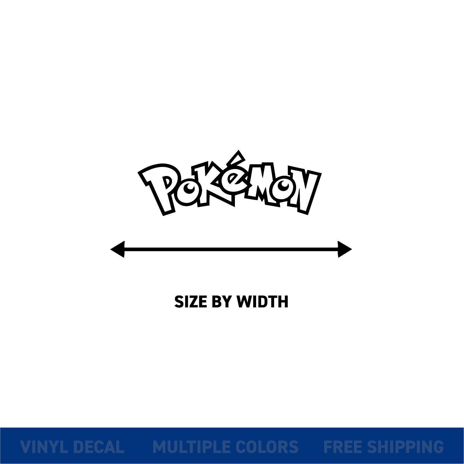 Pokemon Logo Vinyl Decal Waterproof Sticker Car Laptop Wall Multiple Sizes