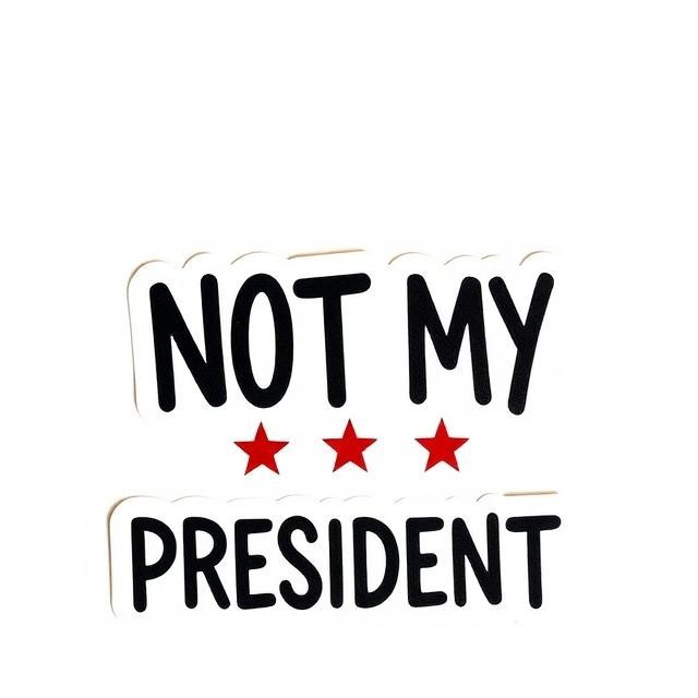 Protest Sticker Car Window Not My President Vinyl Political Humor