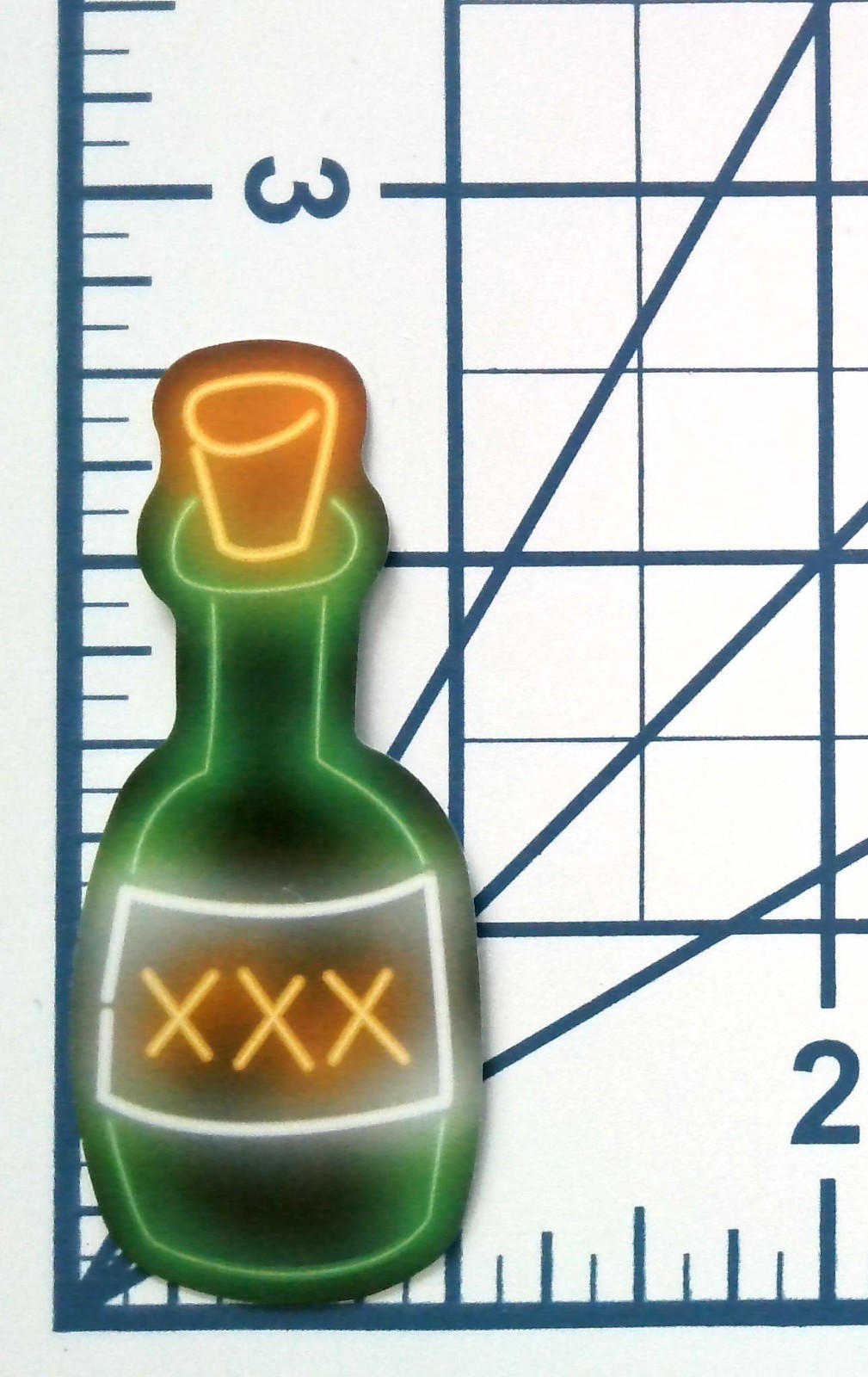 Neon Moonshine Bottle Vinyl Sticker Retro XXX Alcohol Decal Glow Aesthetic Gear