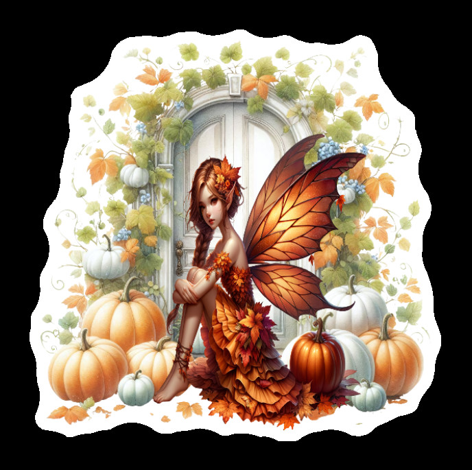 Fall Fairy Vinyl Decal Sticker Weatherproof UV Coated Outdoor Indoor Durable