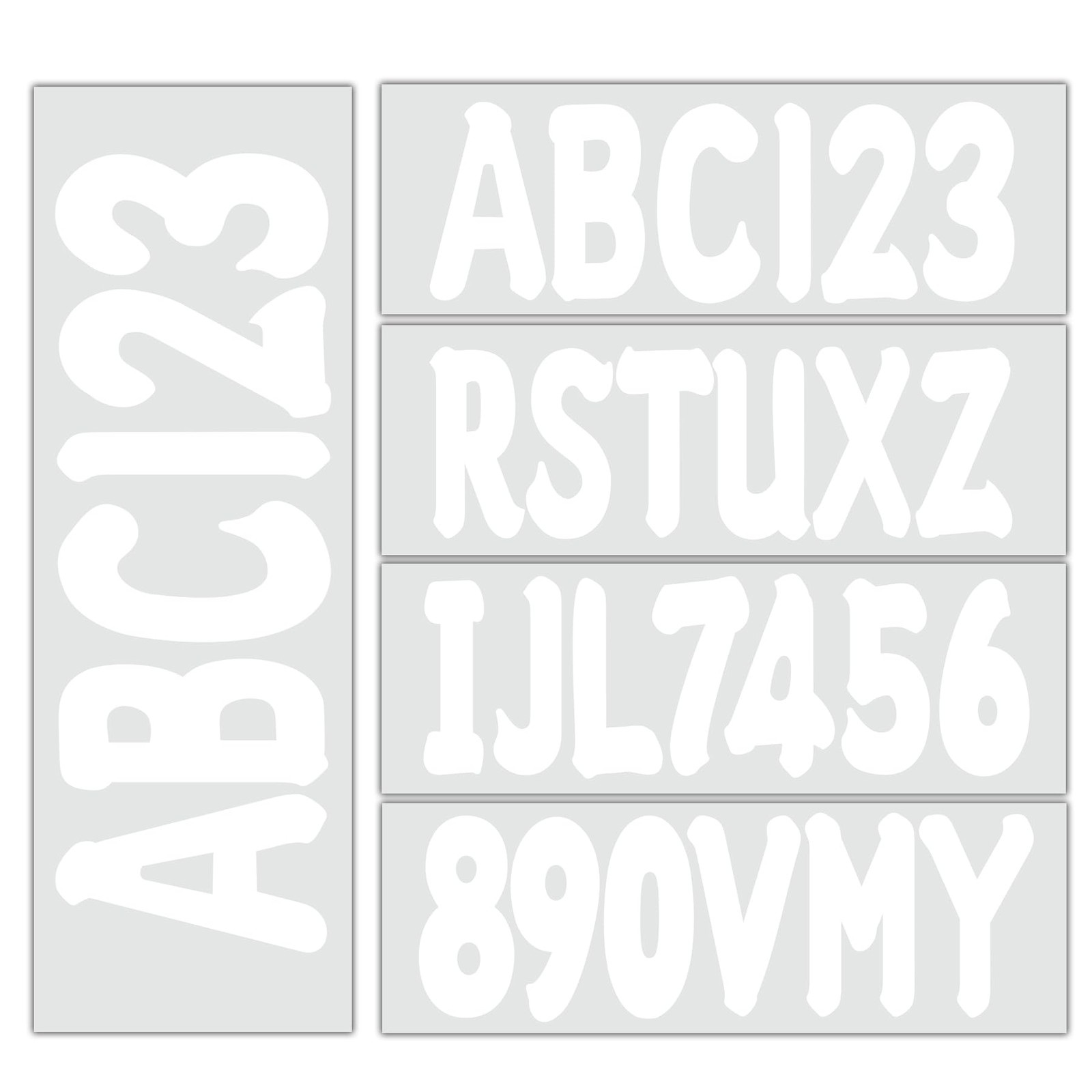 3" Registration Numbers and Letters Sticker Decal
