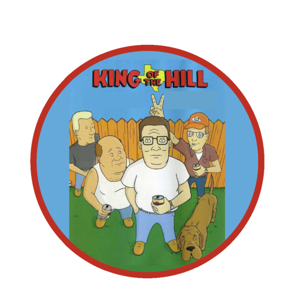 King Of The Hill – 4" Handmade Vinyl Decal Vehicle Laptop Cooler Decor Tumbler