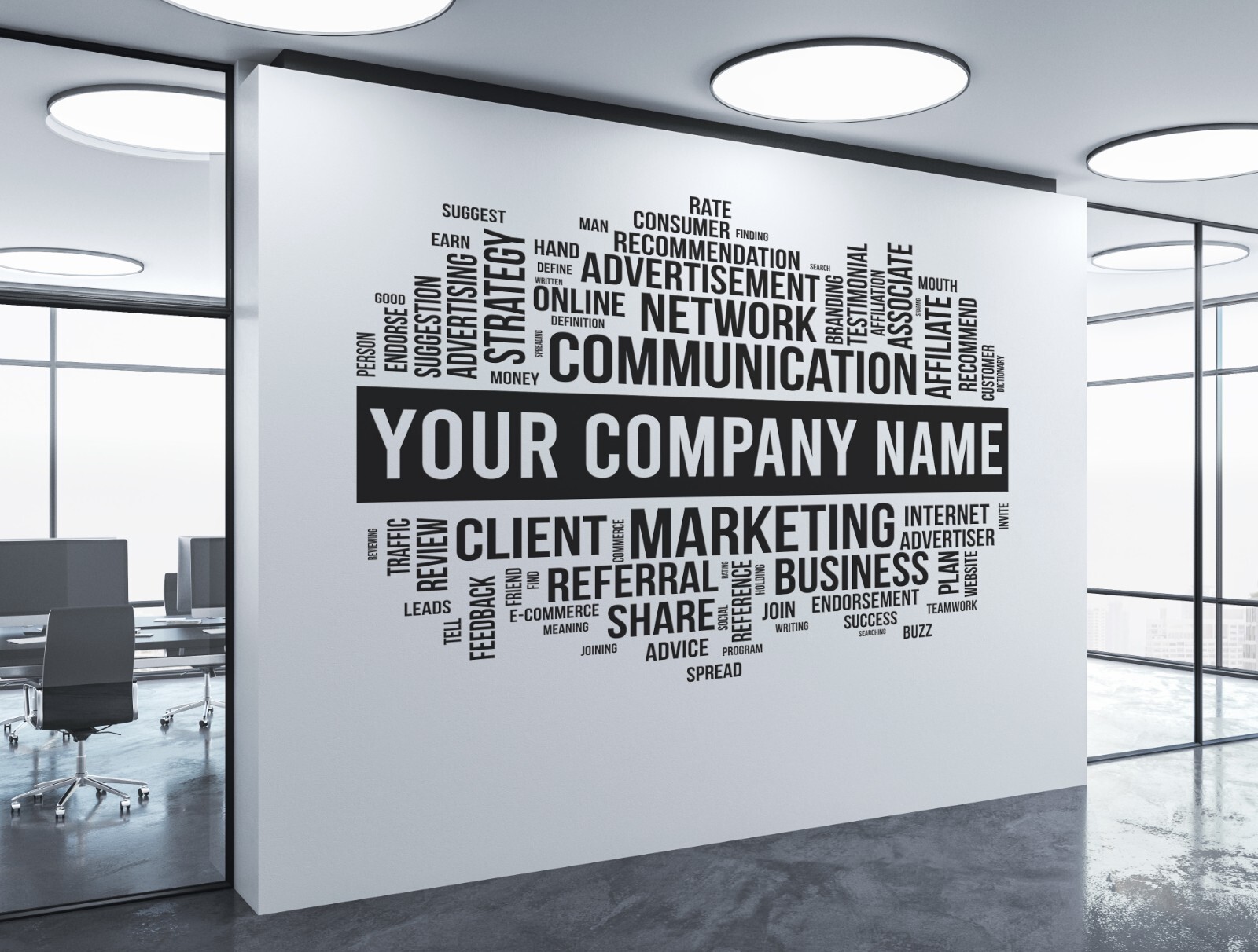 Big Customizable Office Wall Decal, Motivational, Inspirational Custom Art se225