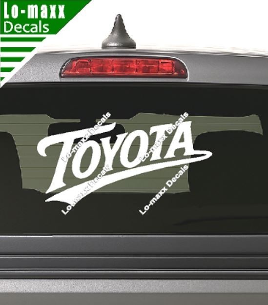 Toyota Custom Graphics Wording High Performance Premium Vinyl Die Cut Decal