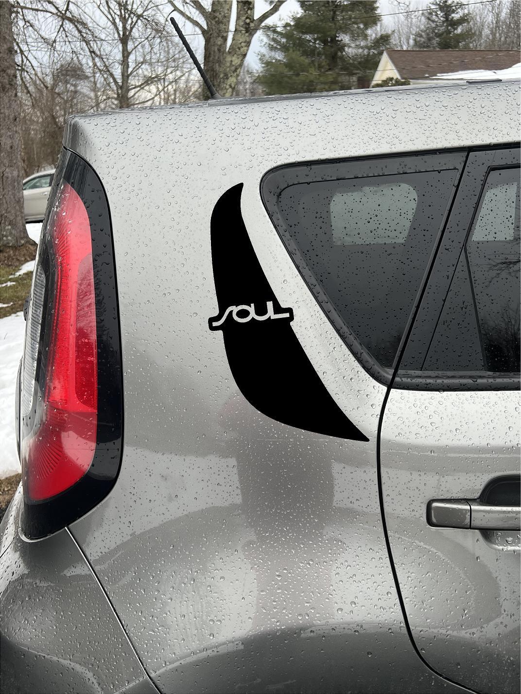 Rear Window Panel Surround Decals fits 2014 2015 2016 2017 2018 2019 Kia Soul