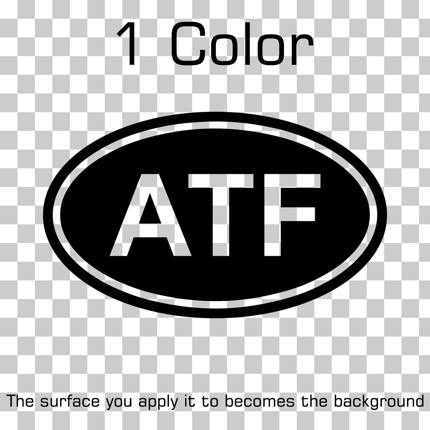 French Southern Territories ATF Oval Country Code Vinyl Decal Sticker