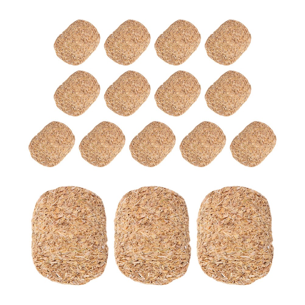 16PCS Faux Mini Hay Bales – Cylinder Miniature Hay Bales for Craft – Artificial