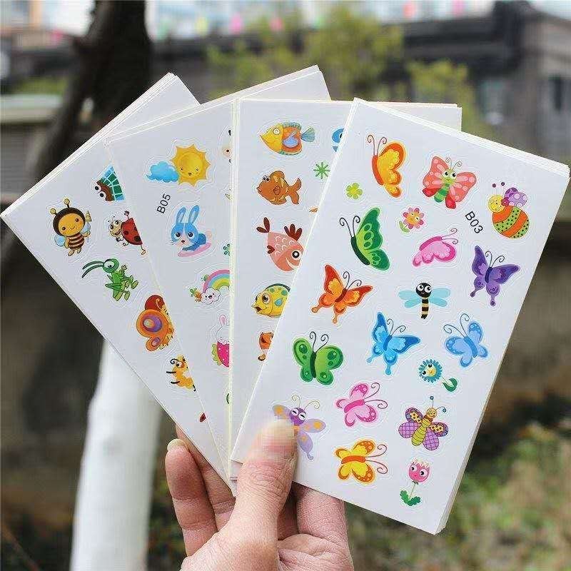 10 Pcs Waterproof Stickers Kids Toddler Animal Dino Car Butterfly Water Bottle
