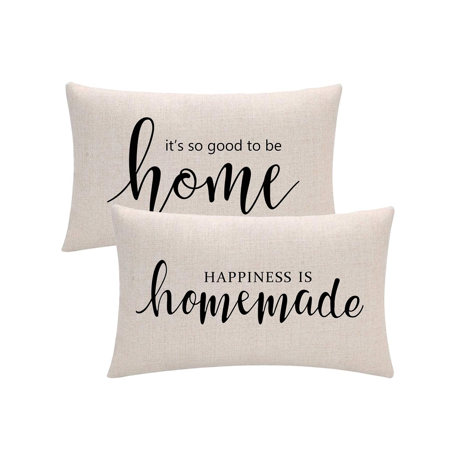 ULOVE LOVE YOURSELF Set of 2 Home Quotes Lumber Decorative Pillowcases Farmho…