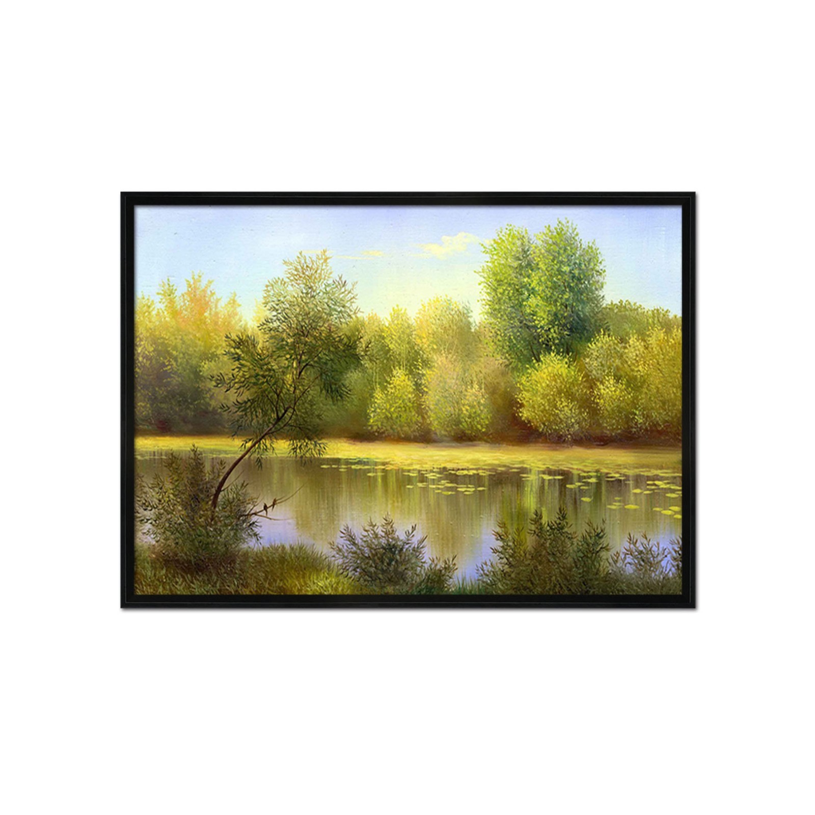 3D Green River 4 Fake Framed Poster Home Decor Print Painting Unique Art Summer