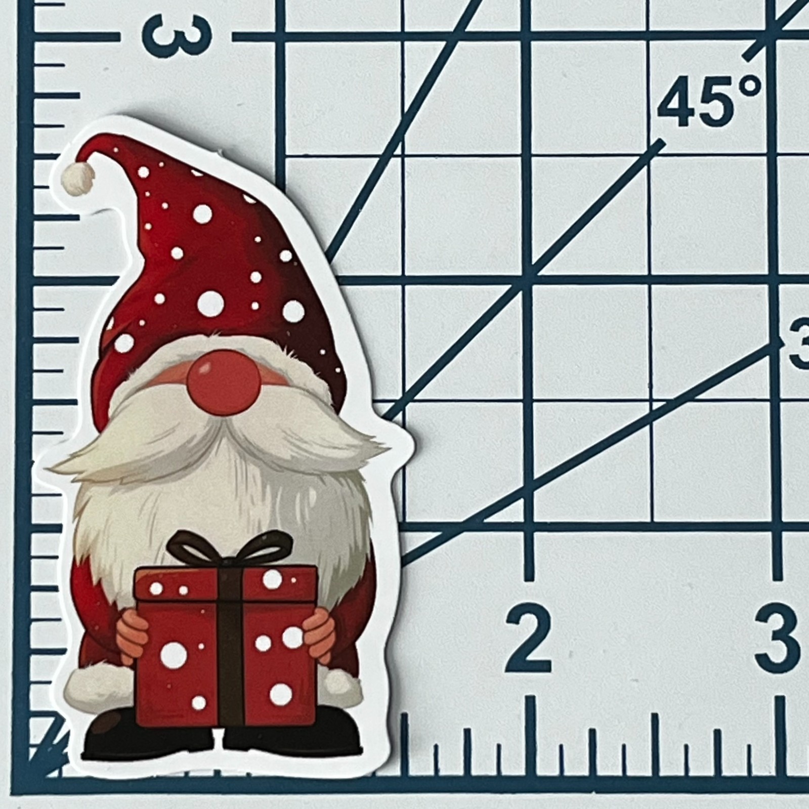 Christmas Gnome Sticker Vinyl Die Cut Scrapbook Journal Holiday Gift Decor