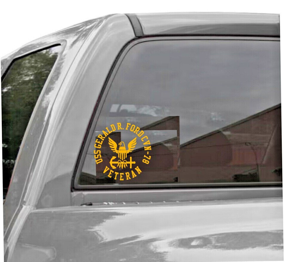 USS GERALD R. FORD VETERAN Vinyl Decal STYLE 1 U.S. NAVY