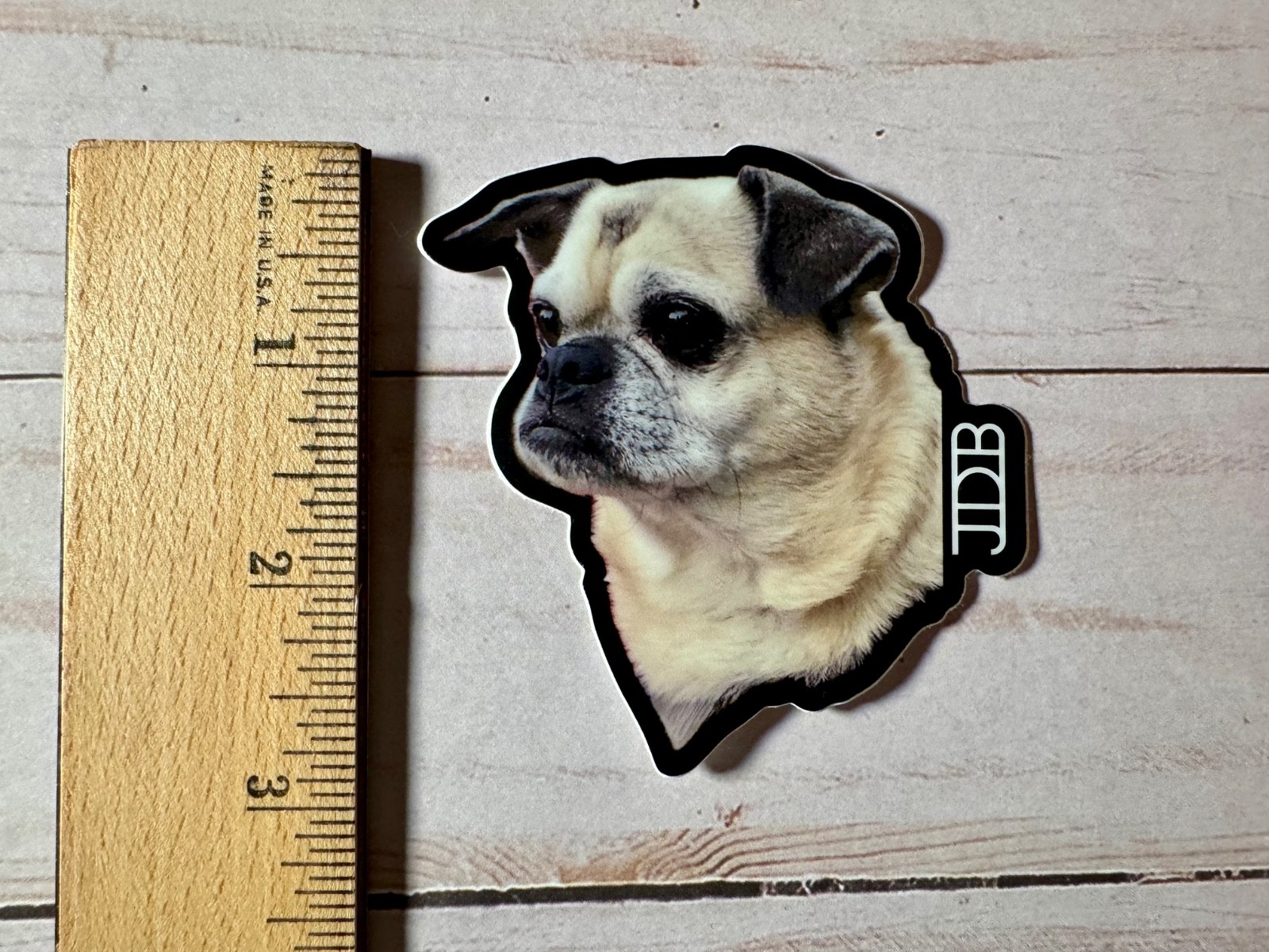 Chug 3” Vinyl Photo Sticker Artist JDB NO AI Pugs Chihuahua Dogs Cute Puppy Cats