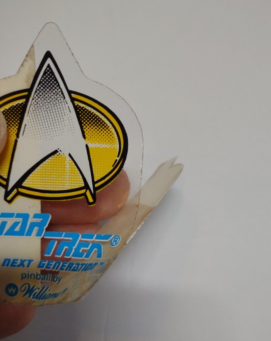 Williams Star Trek The Next Generation Pinball Decal Sticker Promo Original