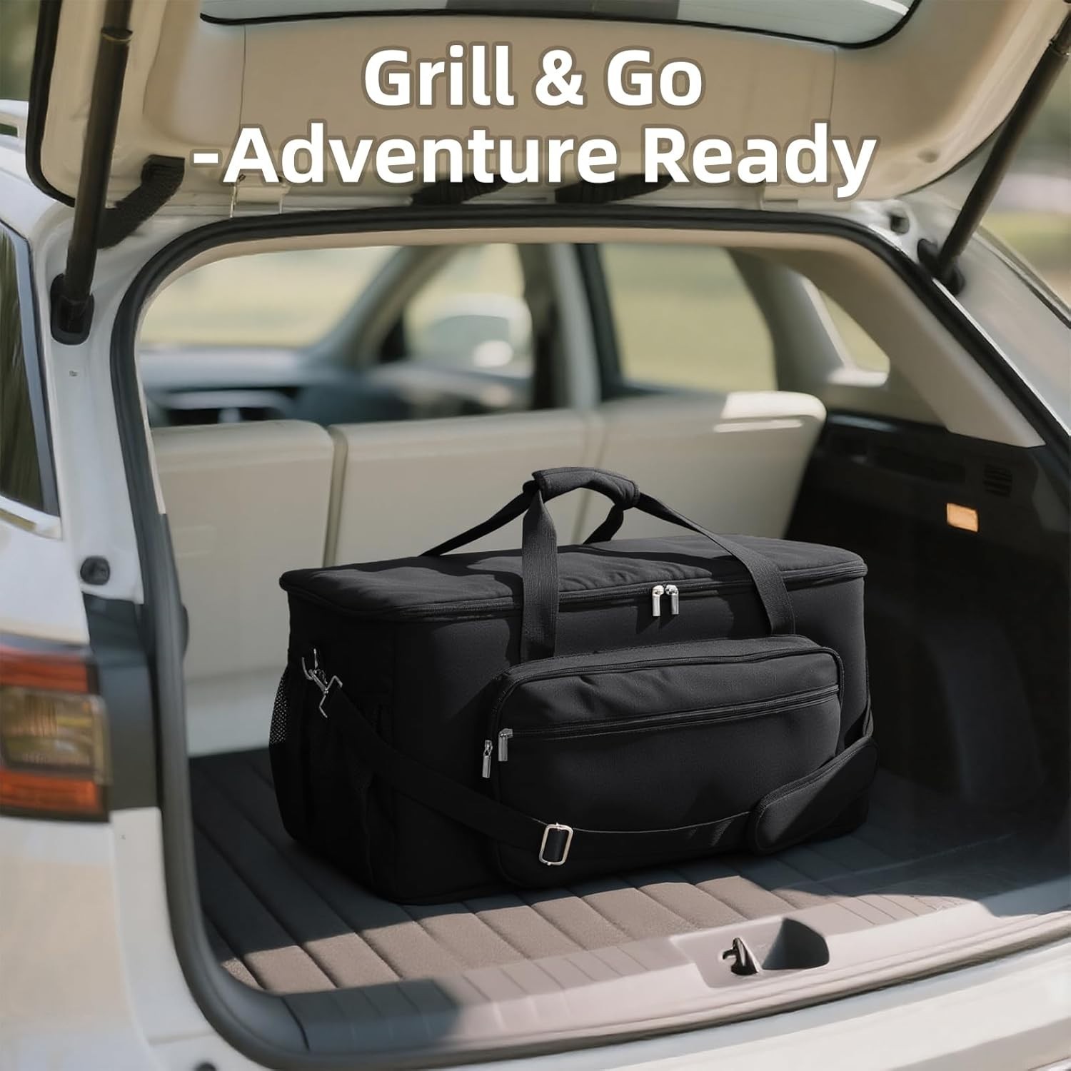 Grill Carry Bag for Weber Q1200 Q1000 Q1400 Liquid Propane Grill, 600D Water-Res