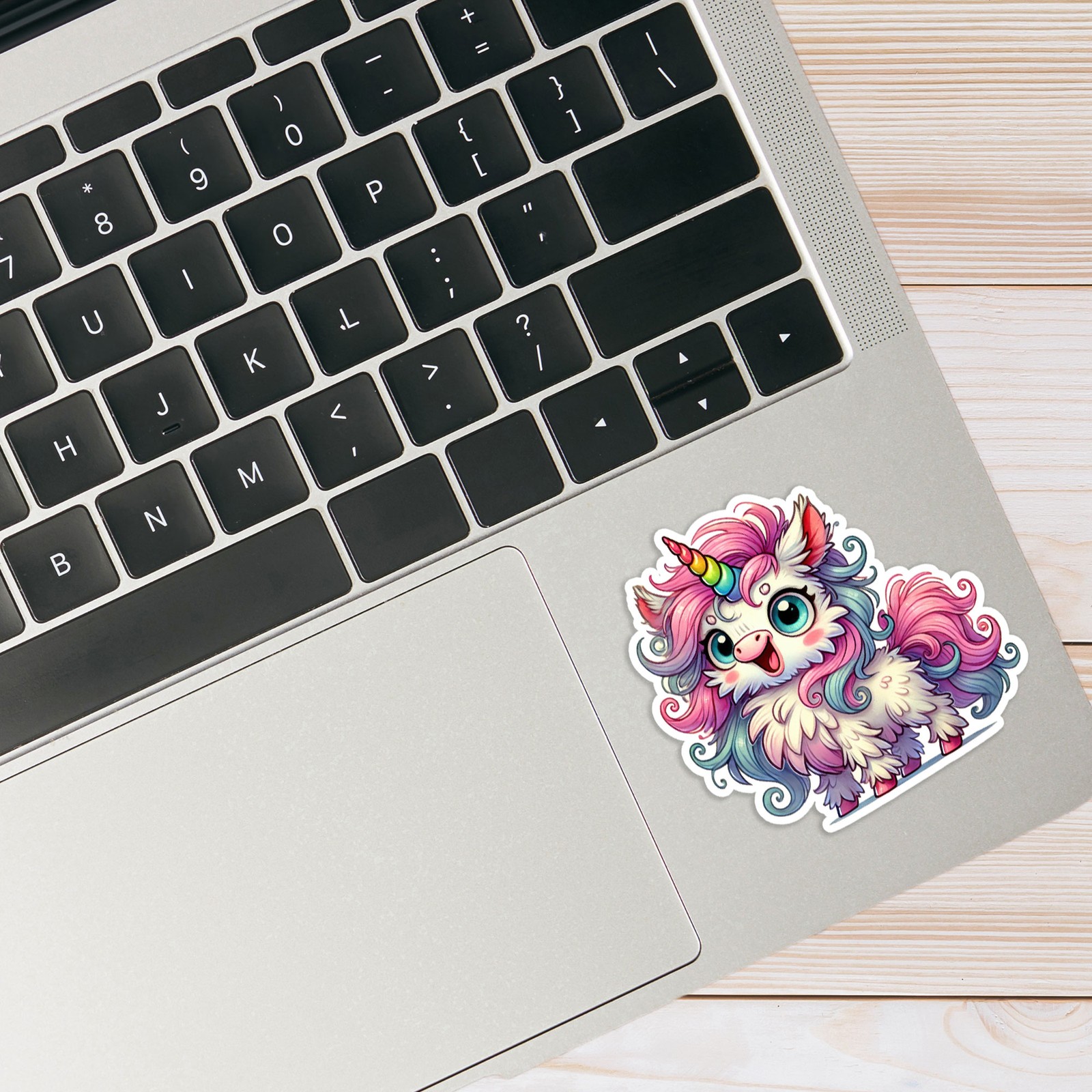 Fluffy Unicorn – Vinyl Decal Sticker – Car Window Laptop – #449